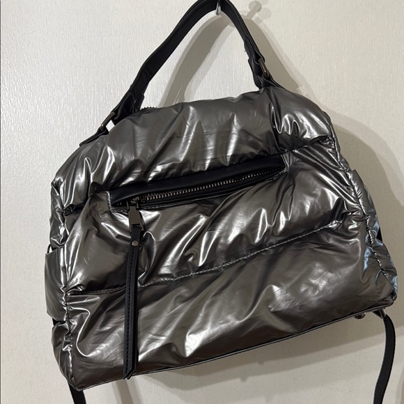 Handbags - Quilted Silver Women's Bag.